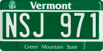 VT license plate NSJ971