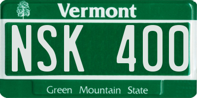 VT license plate NSK400