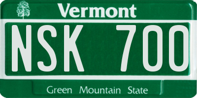 VT license plate NSK700