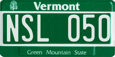 VT license plate NSL050