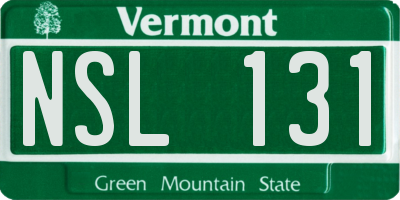 VT license plate NSL131