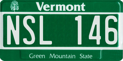 VT license plate NSL146