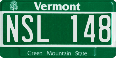 VT license plate NSL148