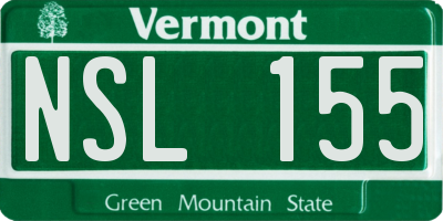VT license plate NSL155