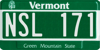 VT license plate NSL171