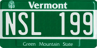 VT license plate NSL199