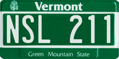 VT license plate NSL211