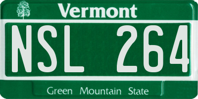 VT license plate NSL264