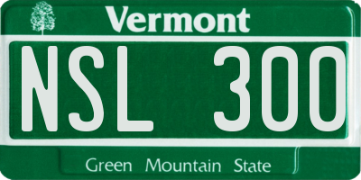 VT license plate NSL300