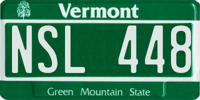 VT license plate NSL448