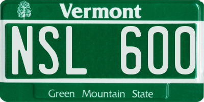 VT license plate NSL600