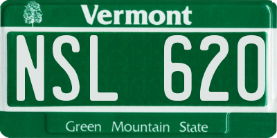 VT license plate NSL620