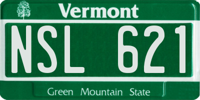 VT license plate NSL621