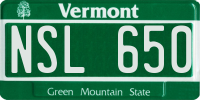 VT license plate NSL650