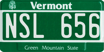 VT license plate NSL656
