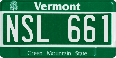 VT license plate NSL661