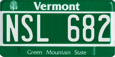 VT license plate NSL682