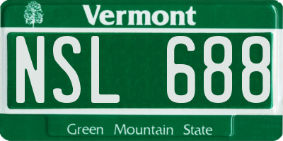 VT license plate NSL688