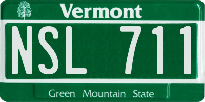 VT license plate NSL711