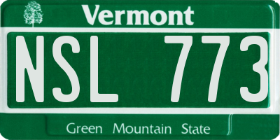 VT license plate NSL773