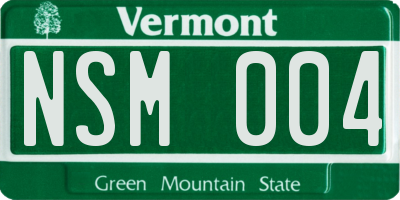 VT license plate NSM004