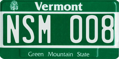 VT license plate NSM008