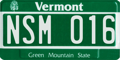 VT license plate NSM016