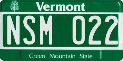 VT license plate NSM022
