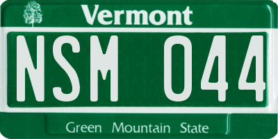 VT license plate NSM044