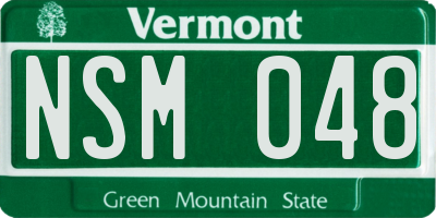 VT license plate NSM048