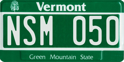 VT license plate NSM050