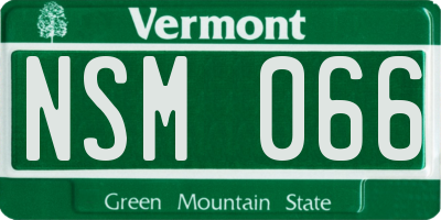 VT license plate NSM066