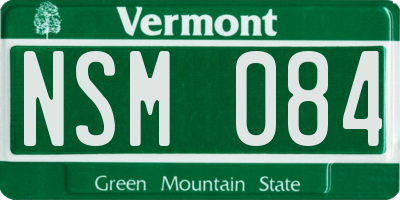 VT license plate NSM084