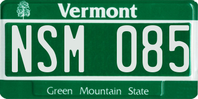 VT license plate NSM085