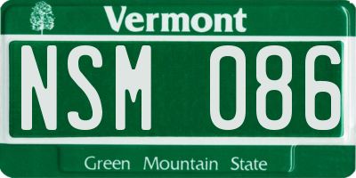 VT license plate NSM086