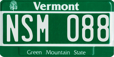 VT license plate NSM088