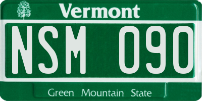 VT license plate NSM090