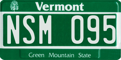 VT license plate NSM095