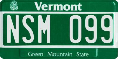 VT license plate NSM099