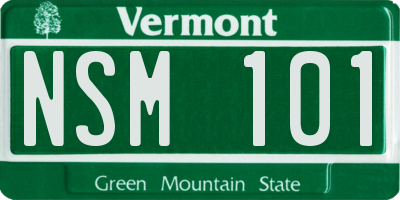 VT license plate NSM101