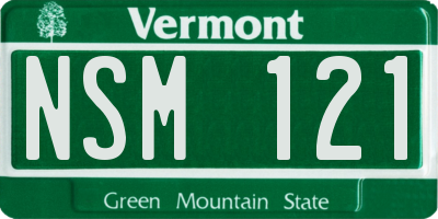 VT license plate NSM121