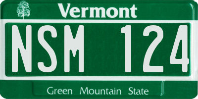 VT license plate NSM124
