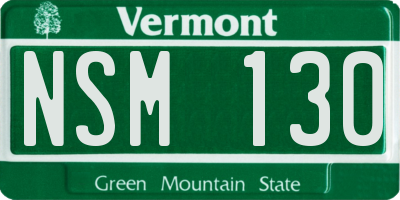 VT license plate NSM130