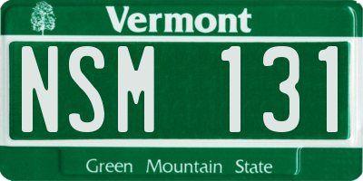 VT license plate NSM131