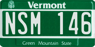 VT license plate NSM146