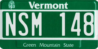 VT license plate NSM148