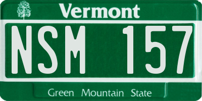 VT license plate NSM157