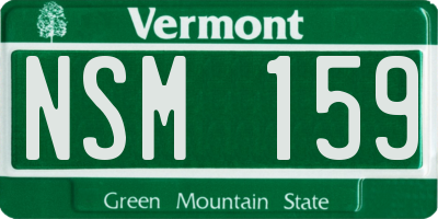 VT license plate NSM159