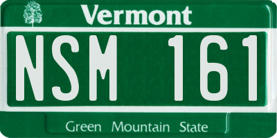 VT license plate NSM161