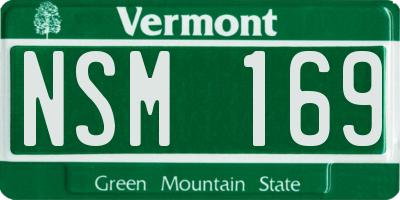 VT license plate NSM169